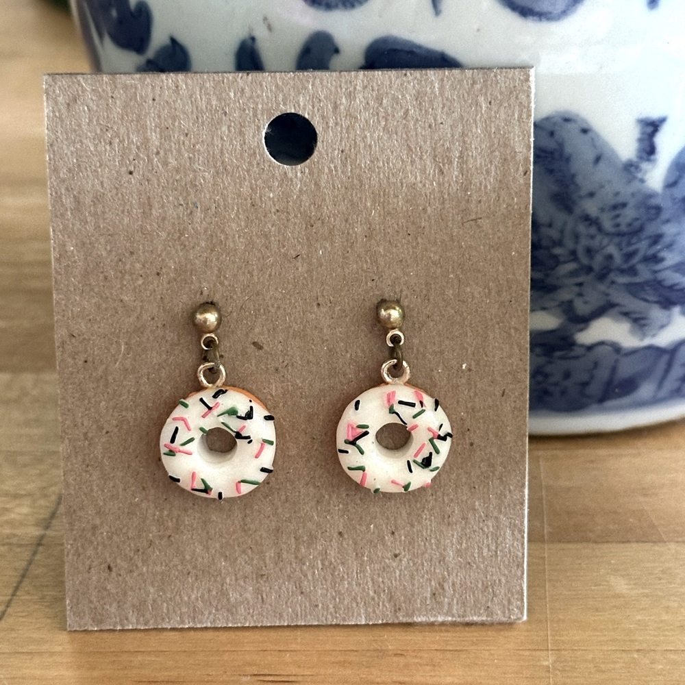 NWT Donut Earrings - Handmade